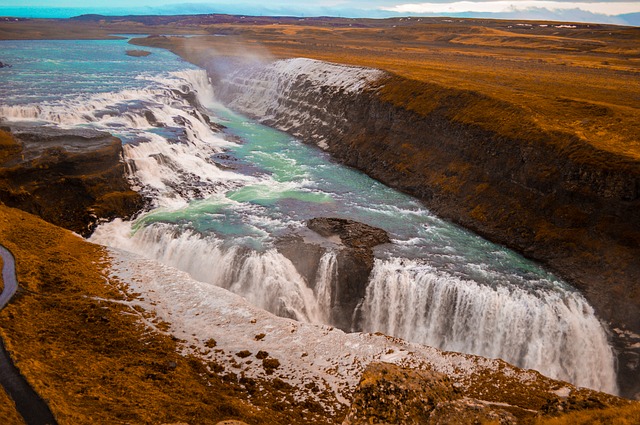 Free download Gulfoss Iceland Nature free photo template to be edited with GIMP online image editor