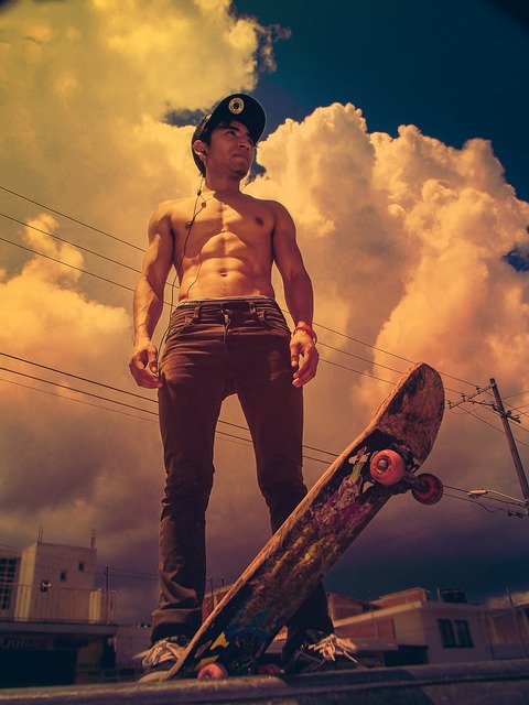 Free download guy young guy sport skateboard free picture to be edited with GIMP free online image editor
