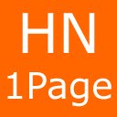 Hacker News OnePage  screen for extension Chrome web store in OffiDocs Chromium