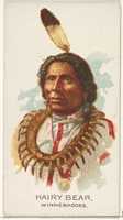 Free download Hairy Bear, Winnebagoes, from the American Indian Chiefs series (N2) for Allen & Ginter Cigarettes Brands free photo or picture to be edited with GIMP online image editor