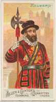 Free download Halberd, from the Arms of All Nations series (N3) for Allen & Ginter Cigarettes Brands free photo or picture to be edited with GIMP online image editor