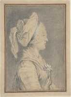 Free download Half Figure of a Woman Wearing a Cap, in Profile to Right free photo or picture to be edited with GIMP online image editor
