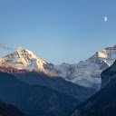 Half Moon over the Snow Covered Mountain  screen for extension Chrome web store in OffiDocs Chromium