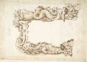 Free download Half of a Cartouche with Monsters free photo or picture to be edited with GIMP online image editor