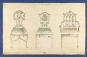 Free download Hall Chairs, in Chippendale Drawings, Vol. I free photo or picture to be edited with GIMP online image editor
