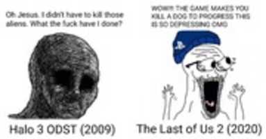 Free download Halo vs The Last Of Us [ Meme ] free photo or picture to be edited with GIMP online image editor