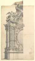 Free download Halved Design for an Altar with Angel and Putti free photo or picture to be edited with GIMP online image editor