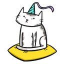 Hand drawn cat theme  screen for extension Chrome web store in OffiDocs Chromium