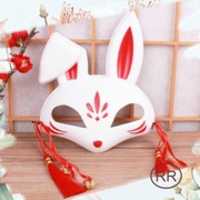 Free download Hand Painted Rabbit Face Mask free photo or picture to be edited with GIMP online image editor