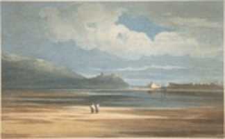 Free download Harlech Castle across the Traeth Mawr free photo or picture to be edited with GIMP online image editor