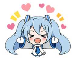 Free download Hatsune Miku SNOW MIKU LINE Stickers free photo or picture to be edited with GIMP online image editor