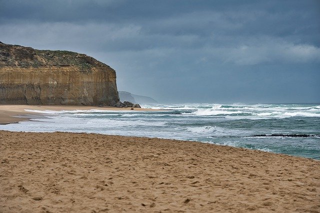 Muat turun percuma gambar percuma ombak pantai tanjung pantai untuk diedit dengan editor imej dalam talian percuma GIMP