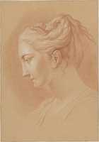 Free download Head of a Young Woman in Profile to Left free photo or picture to be edited with GIMP online image editor