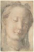 Free download Head of a Young Woman in Three-quarter View Facing Right, with Lowered Eyes free photo or picture to be edited with GIMP online image editor