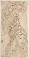 Free download Head with a Decorative Plumed Helmet Seen in Three-quarter View. free photo or picture to be edited with GIMP online image editor