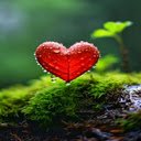 Heart red leaf wallpaper  screen for extension Chrome web store in OffiDocs Chromium