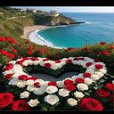 heart shaped rose garden wallpaper  screen for extension Chrome web store in OffiDocs Chromium