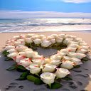 Heart shaped white rose wallpaper  screen for extension Chrome web store in OffiDocs Chromium