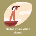 Hello future vision theme  screen for extension Chrome web store in OffiDocs Chromium