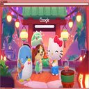 Hello Kitty Theme  screen for extension Chrome web store in OffiDocs Chromium