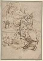 Free download Hercules, Nessus the Centaur, and Deianeira;  part of a cycle depicting the Labors of Hercules free photo or picture to be edited with GIMP online image editor