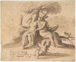 Free download Hermes, Venus, and Cupid in a Landscape free photo or picture to be edited with GIMP online image editor