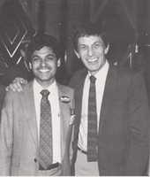 Free download HESWARE Spokesman Leonard Nimoy And Jay Balakrishan At 1984 CES free photo or picture to be edited with GIMP online image editor