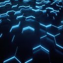 Hexagon Grid Blue Live Wallpaper  screen for extension Chrome web store in OffiDocs Chromium