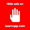 Hide ads on learncpp.com  screen for extension Chrome web store in OffiDocs Chromium