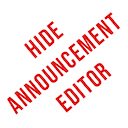 Hide Classroom Announcement Editor  screen for extension Chrome web store in OffiDocs Chromium