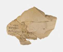 Free download Hieratic Ostracon Recording a Royal Name and a List of Names free photo or picture to be edited with GIMP online image editor