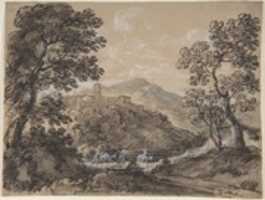 Free download Hilly Landscape with Travellers free photo or picture to be edited with GIMP online image editor