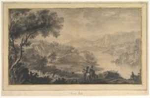 Free download Hilly Landscape with Two Cavaliers and Other Figures in the Foreground free photo or picture to be edited with GIMP online image editor