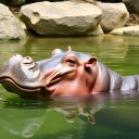 Hippopotamus and pretty ears  screen for extension Chrome web store in OffiDocs Chromium