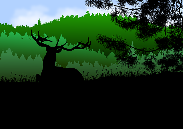 Free download Hirsch Landscape Mountains -  free illustration to be edited with GIMP free online image editor