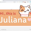 Hi, This is Juliana!  screen for extension Chrome web store in OffiDocs Chromium