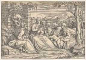 Free download Holy Family with Elizabeth and St. John free photo or picture to be edited with GIMP online image editor