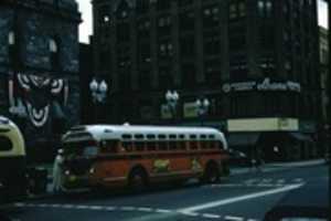 Free download Holyoke Street Railway Bus at City Hall, August 1958 free photo or picture to be edited with GIMP online image editor