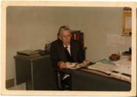 Free download Horace eating lunch in his office at Toro, 1960s free photo or picture to be edited with GIMP online image editor
