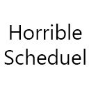 Horrible Schedule  screen for extension Chrome web store in OffiDocs Chromium