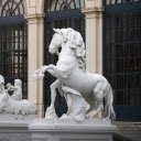 horse and a woman in front of a building  screen for extension Chrome web store in OffiDocs Chromium