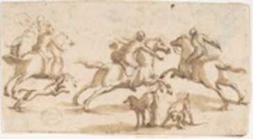 Free download Horsemen Hunting free photo or picture to be edited with GIMP online image editor