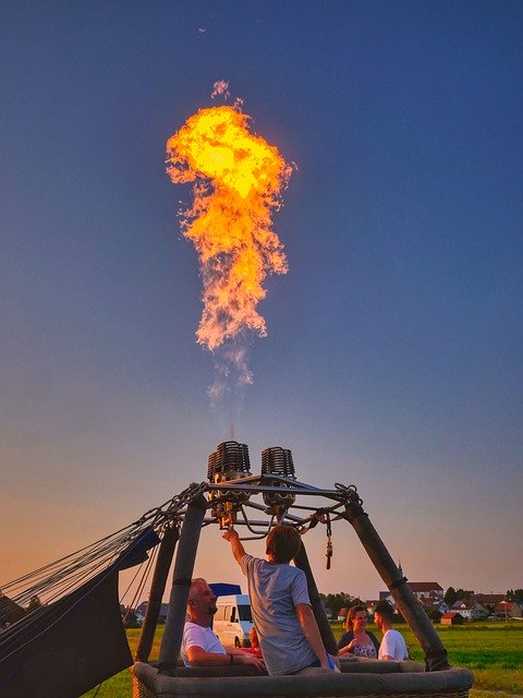 Kostenloser Download Heißluftballon Flamme Gasflamme kostenloses Bild zur Bearbeitung mit GIMP kostenlosem Online-Bildeditor