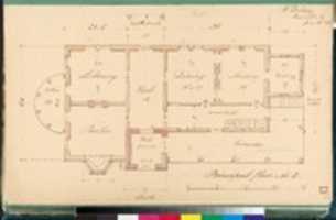 Free download House for R. Dabney, Powhatan, Virginia (plan of principal floor) free photo or picture to be edited with GIMP online image editor