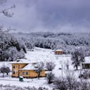 Houses on snow  screen for extension Chrome web store in OffiDocs Chromium
