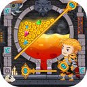 How to Loot Pin Pull Game Rescue the princess and uncover treasures!  screen for extension Chrome web store in OffiDocs Chromium