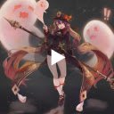 Hu Tao Genshin Impact Gameograf  screen for extension Chrome web store in OffiDocs Chromium