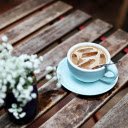 Iced Coffee  Wooden Vibes  screen for extension Chrome web store in OffiDocs Chromium