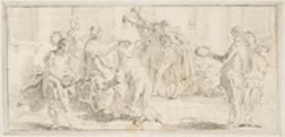 Free download Illustration for a Book:  Allegorical Scene of Coronation free photo or picture to be edited with GIMP online image editor