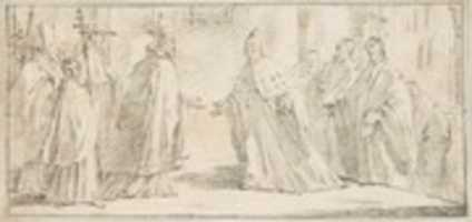 Free download Illustration for a Book:  Meeting Between a Pope and Doge free photo or picture to be edited with GIMP online image editor